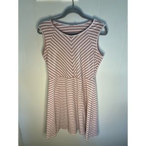 Knitworks Pink Striped Girls Dress 3XL